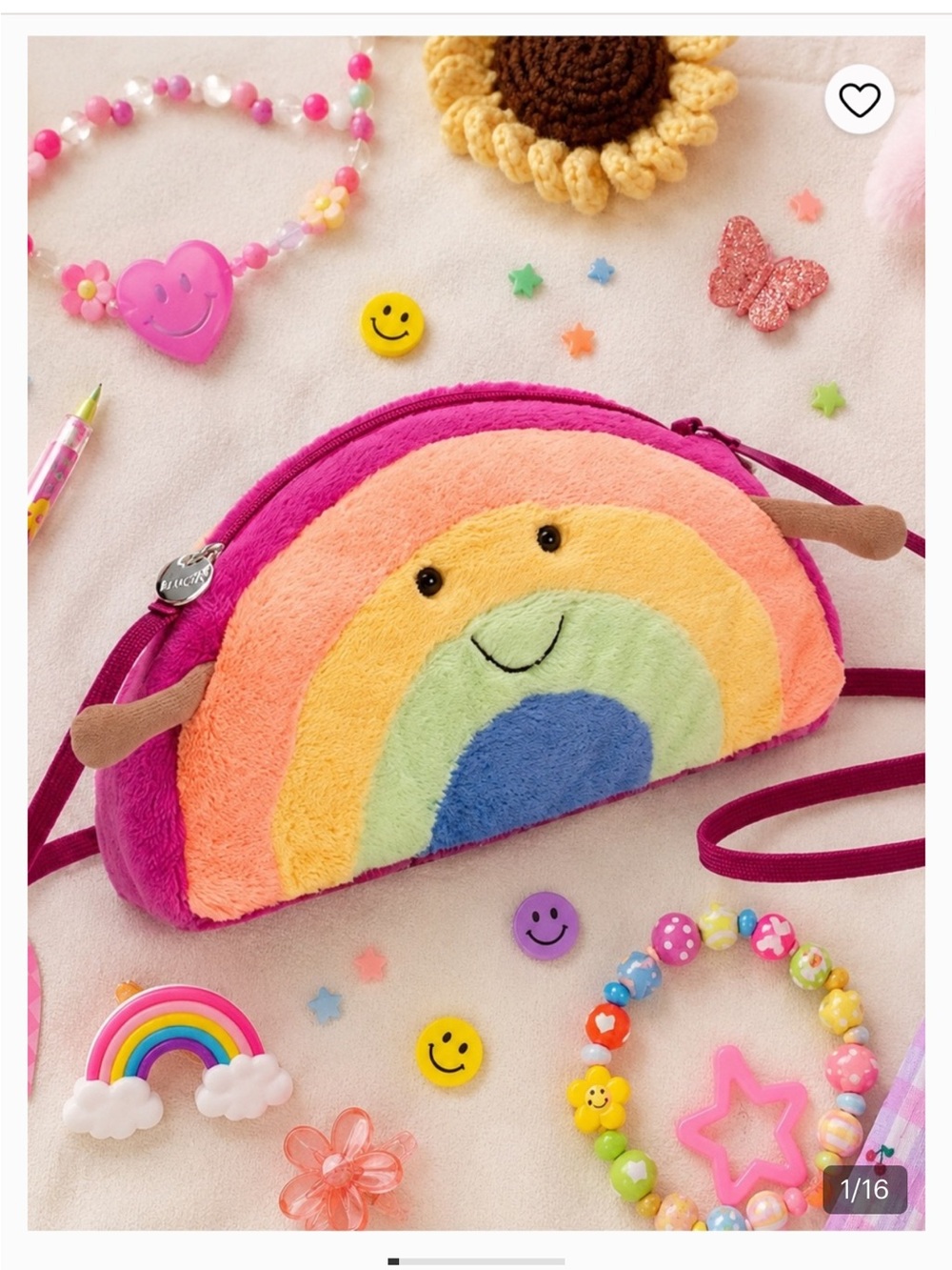 Jellycat Plush Amusable Rainbow Crossbody Bag -🌈